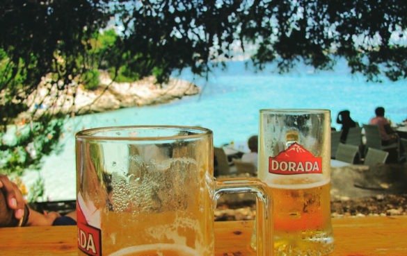 Local beer at Illeatas beach, Mallorca